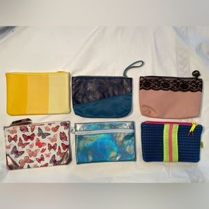 Ipsy, pouches with zipper, like new,‎ price is for all 6 items